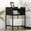Éjjeli asztal 2 pcs Musta tammi 40 x 40 x 61 cm Faanyag
