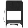 Éjjeli asztal 2 pcs Musta tammi 40 x 40 x 61 cm Faanyag