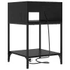 Éjjeli asztal 2 pcs Musta tammi 40 x 40 x 61 cm Faanyag