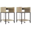 Éjjeli asztal 2 pcs sonoma tölgy 40 x 40 x 61 cm Faanyag