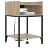 Éjjeli asztal 2 pcs sonoma tölgy 40 x 40 x 61 cm Faanyag