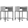 Éjjeli asztal 2 pcs Szürke sonoma 40 x 40 x 61 cm Faanyag
