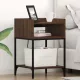 Éjjeli asztal 2 pcs barna tölgy 40 x 40 x 61 cm Faanyag