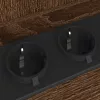 Éjjeli asztal 2 pcs barna tölgy 40 x 40 x 61 cm Faanyag
