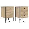 Éjjeliszekrény 2 pcs sonoma tölgy 42 x 41 x 61 cm Faanyag