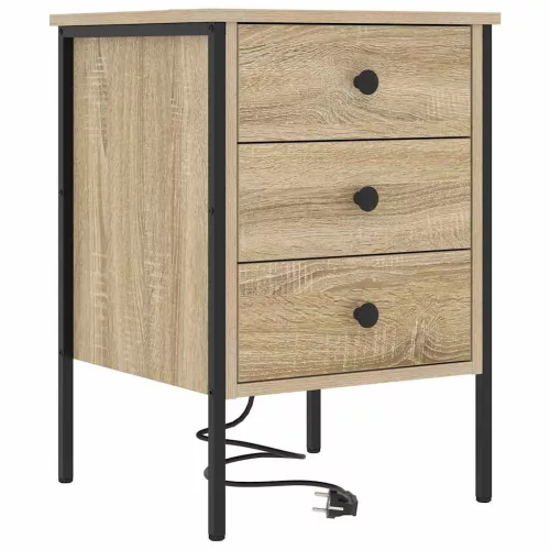 Éjjeliszekrény 2 pcs sonoma tölgy 42 x 41 x 61 cm Faanyag