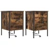 Éjjeliszekrény 2 pcs Füstölt tölgy 42 x 41 x 61 cm Faanyag
