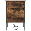Éjjeliszekrény 2 pcs Füstölt tölgy 42 x 41 x 61 cm Faanyag