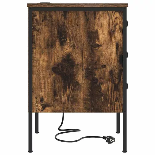 Éjjeliszekrény 2 pcs Füstölt tölgy 42 x 41 x 61 cm Faanyag