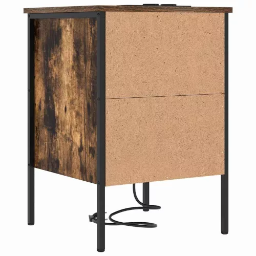 Éjjeliszekrény 2 pcs Füstölt tölgy 42 x 41 x 61 cm Faanyag