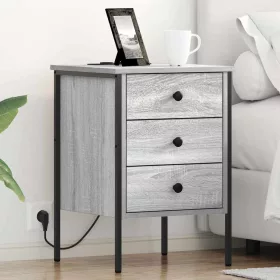   Éjjeliszekrény 2 pcs Szürke sonoma 42 x 41 x 61 cm Faanyag