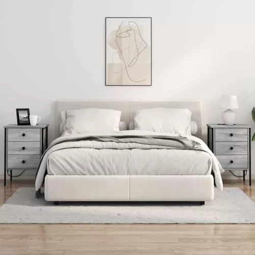 Éjjeliszekrény 2 pcs Szürke sonoma 42 x 41 x 61 cm Faanyag