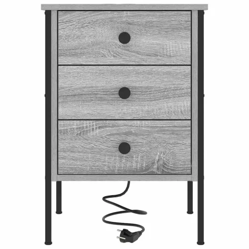 Éjjeliszekrény 2 pcs Szürke sonoma 42 x 41 x 61 cm Faanyag