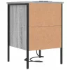 Éjjeliszekrény 2 pcs Szürke sonoma 42 x 41 x 61 cm Faanyag