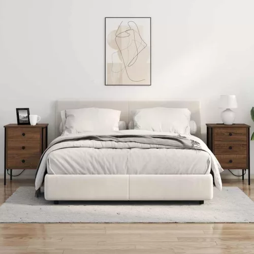 Éjjeliszekrény 2 pcs barna tölgy 42 x 41 x 61 cm Faanyag