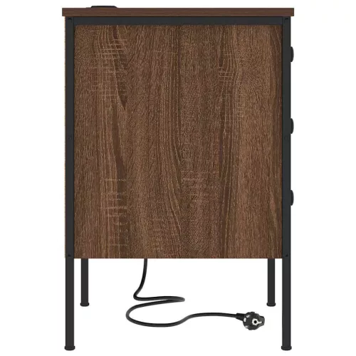 Éjjeliszekrény 2 pcs barna tölgy 42 x 41 x 61 cm Faanyag