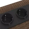 Éjjeliszekrény 2 pcs barna tölgy 42 x 41 x 61 cm Faanyag