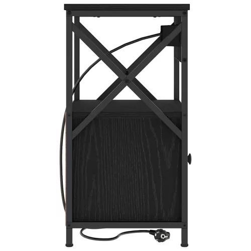 Éjjeliszekrény 2 pcs Musta tammi 40 x 31 x 60 cm Faanyag