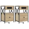 Éjjeliszekrény 2 pcs sonoma tölgy 40 x 31 x 60 cm Faanyag