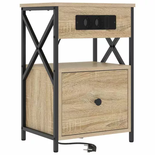 Éjjeliszekrény 2 pcs sonoma tölgy 40 x 31 x 60 cm Faanyag