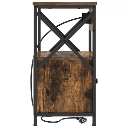 Éjjeliszekrény 2 pcs Füstölt tölgy 40 x 31 x 60 cm Faanyag