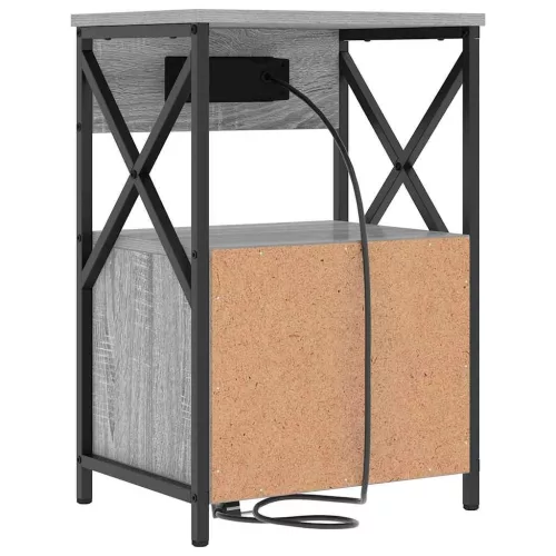Éjjeliszekrény 2 pcs Szürke sonoma 40 x 31 x 60 cm Faanyag
