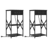 Éjjeliszekrény 2 pcs Musta tammi 41 x 31 x 76 cm Faanyag