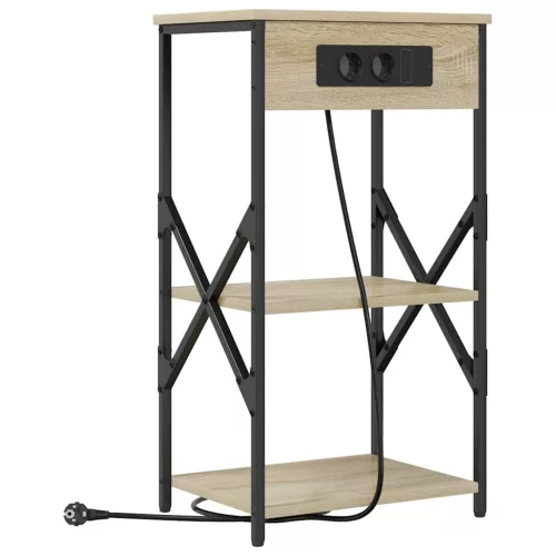 Éjjeliszekrény polcokkal sonoma tölgy 41 x 31 x 76 cm Faanyag