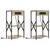 Éjjeliszekrény 2 pcs sonoma tölgy 41 x 31 x 76 cm Faanyag