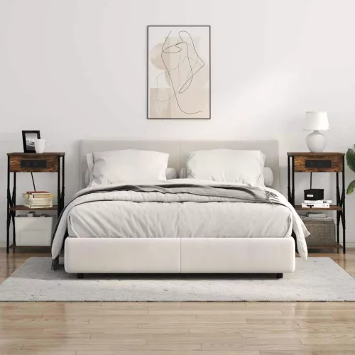 Éjjeliszekrény polcokkal Füstölt tölgy 41 x 31 x 76 cm Faanyag