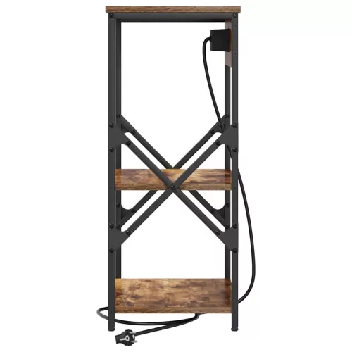 Éjjeliszekrény polcokkal Füstölt tölgy 41 x 31 x 76 cm Faanyag