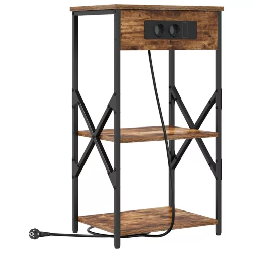 Éjjeliszekrény 2 pcs Füstölt tölgy 41 x 31 x 76 cm Faanyag