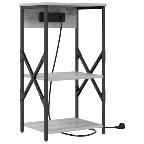 Éjjeliszekrény polcokkal Szürke sonoma 41 x 31 x 76 cm Faanyag