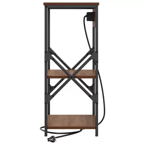 Éjjeliszekrény polcokkal barna tölgy 41 x 31 x 76 cm Faanyag