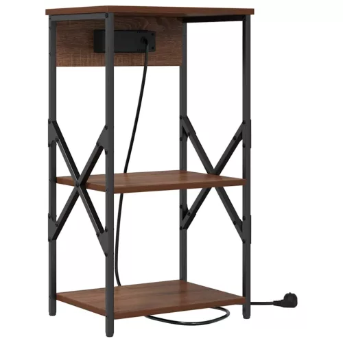 Éjjeliszekrény 2 pcs barna tölgy 41 x 31 x 76 cm Faanyag