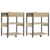Éjjeliszekrény 2 pcs sonoma tölgy Faanyag