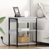 Éjjeliszekrény 2 pcs Szürke sonoma Faanyag