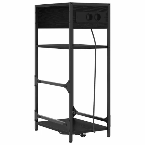 Éjjeliszekrény fiókkal Musta tammi 40 x 27 x 76 cm Faanyag