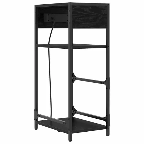Éjjeliszekrény fiókkal Musta tammi 40 x 27 x 76 cm Faanyag