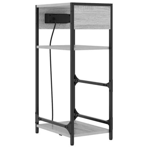 Éjjeliszekrény fiókkal Szürke sonoma 40 x 27 x 76 cm Faanyag