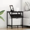 Éjjeli asztal 2 pcs Musta tammi 38 x 30 x 48 cm Faanyag