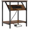Éjjeli asztal 2 pcs Füstölt tölgy 38 x 30 x 48 cm Faanyag