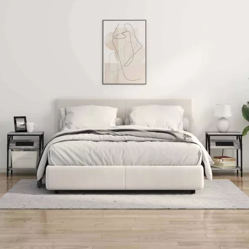 Éjjeli asztal 2 pcs Szürke sonoma 38 x 30 x 48 cm Faanyag