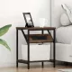 Éjjeli asztal 2 pcs barna tölgy 38 x 30 x 48 cm Faanyag