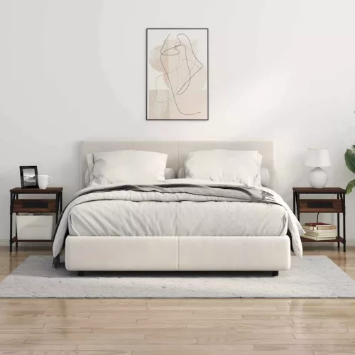 Éjjeli asztal 2 pcs barna tölgy 38 x 30 x 48 cm Faanyag