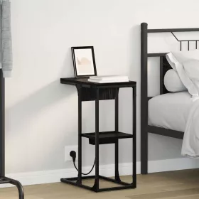 Éjjeli asztal Musta tammi 41.5 x 26 x 60.5 cm Faanyag