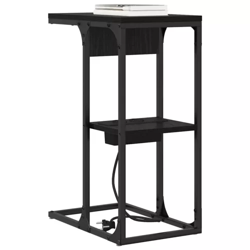Éjjeli asztal Musta tammi 41.5 x 26 x 60.5 cm Faanyag