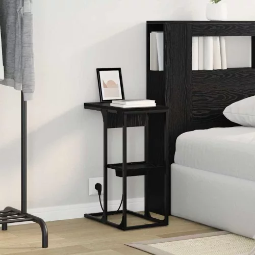 Éjjeli asztal Musta tammi 41.5 x 26 x 60.5 cm Faanyag