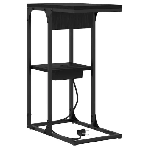 Éjjeli asztal Musta tammi 41.5 x 26 x 60.5 cm Faanyag