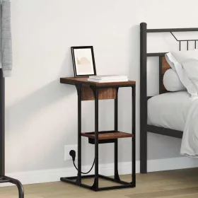 Éjjeli asztal barna tölgy 41.5 x 26 x 60.5 cm Faanyag